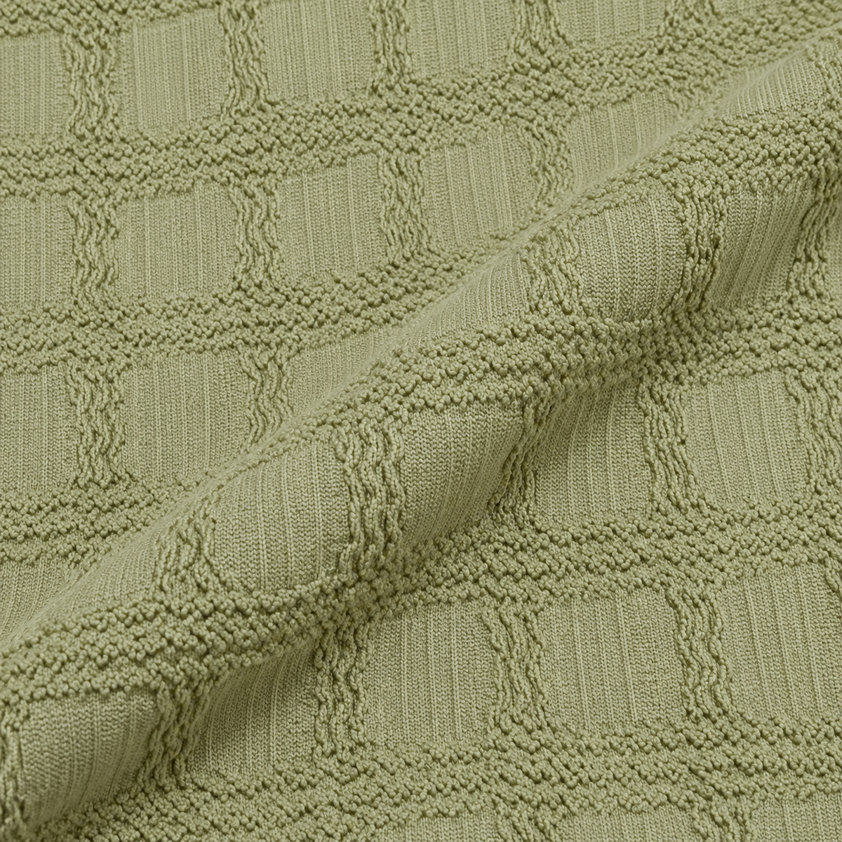 Light Sage Green Checkerboard Textured Crewneck Sweatshirt – Unisex