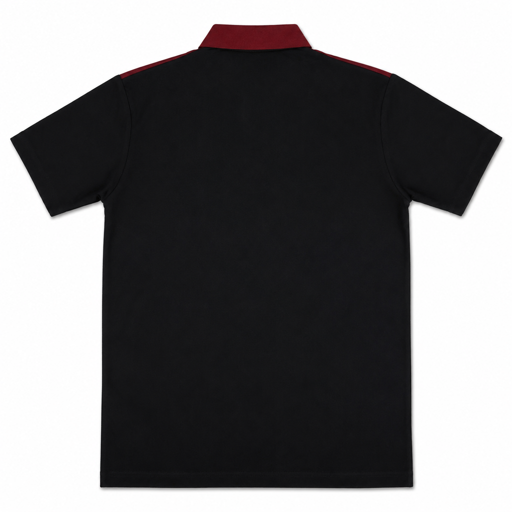Madrid Legacy Contrast Polo Tee -  Black