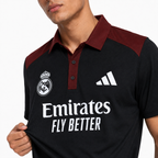 Madrid Legacy Contrast Polo Tee -  Black