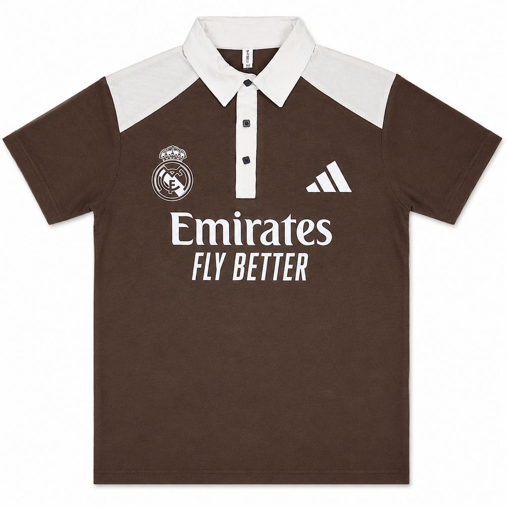 Madrid Legacy Contrast Polo Tee -  Brown