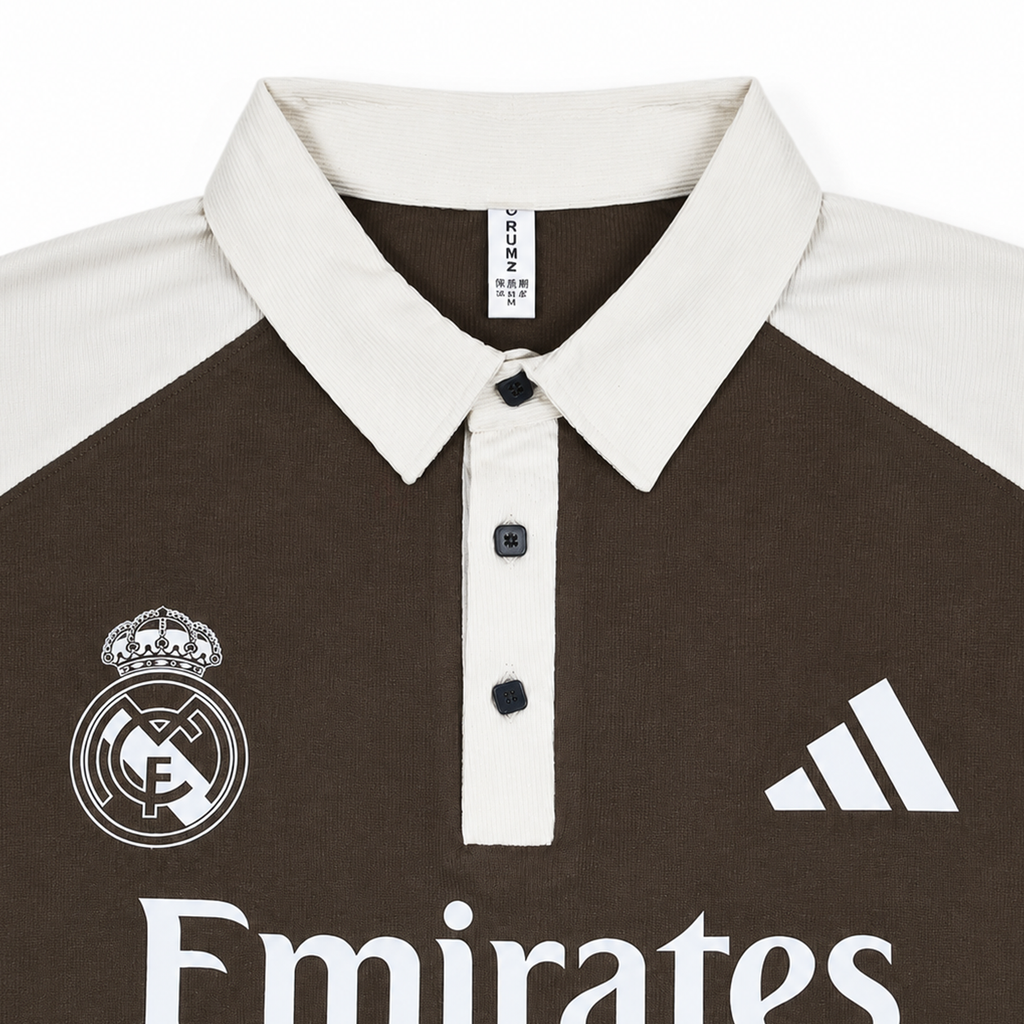 Madrid Legacy Contrast Polo Tee -  Brown