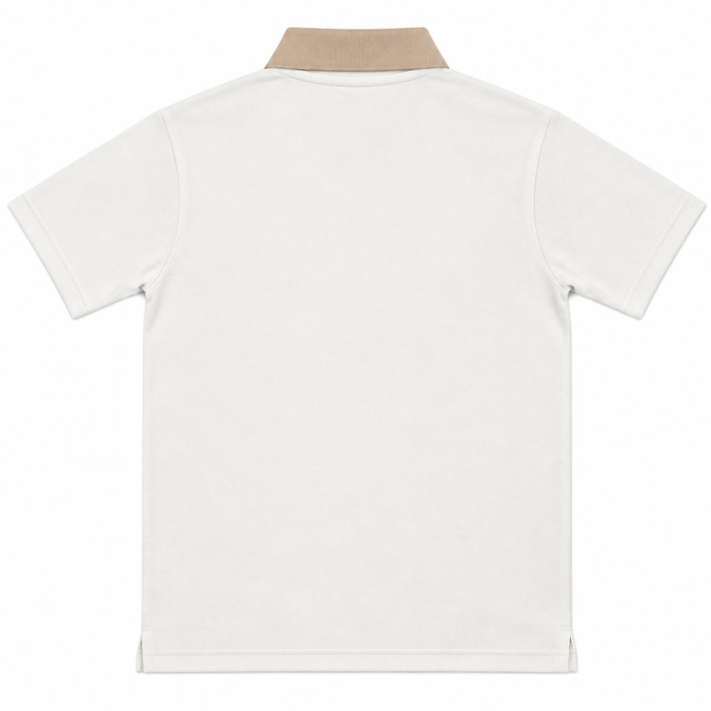 Madrid Legacy Contrast Polo Tee -  Cream