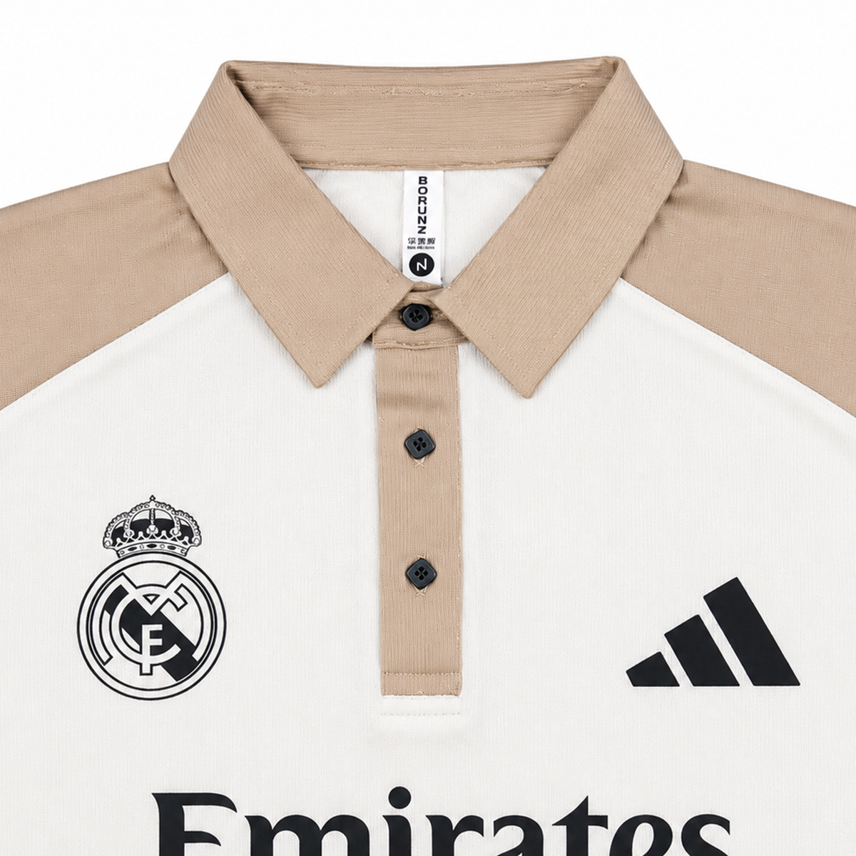 Madrid Legacy Contrast Polo Tee -  Cream