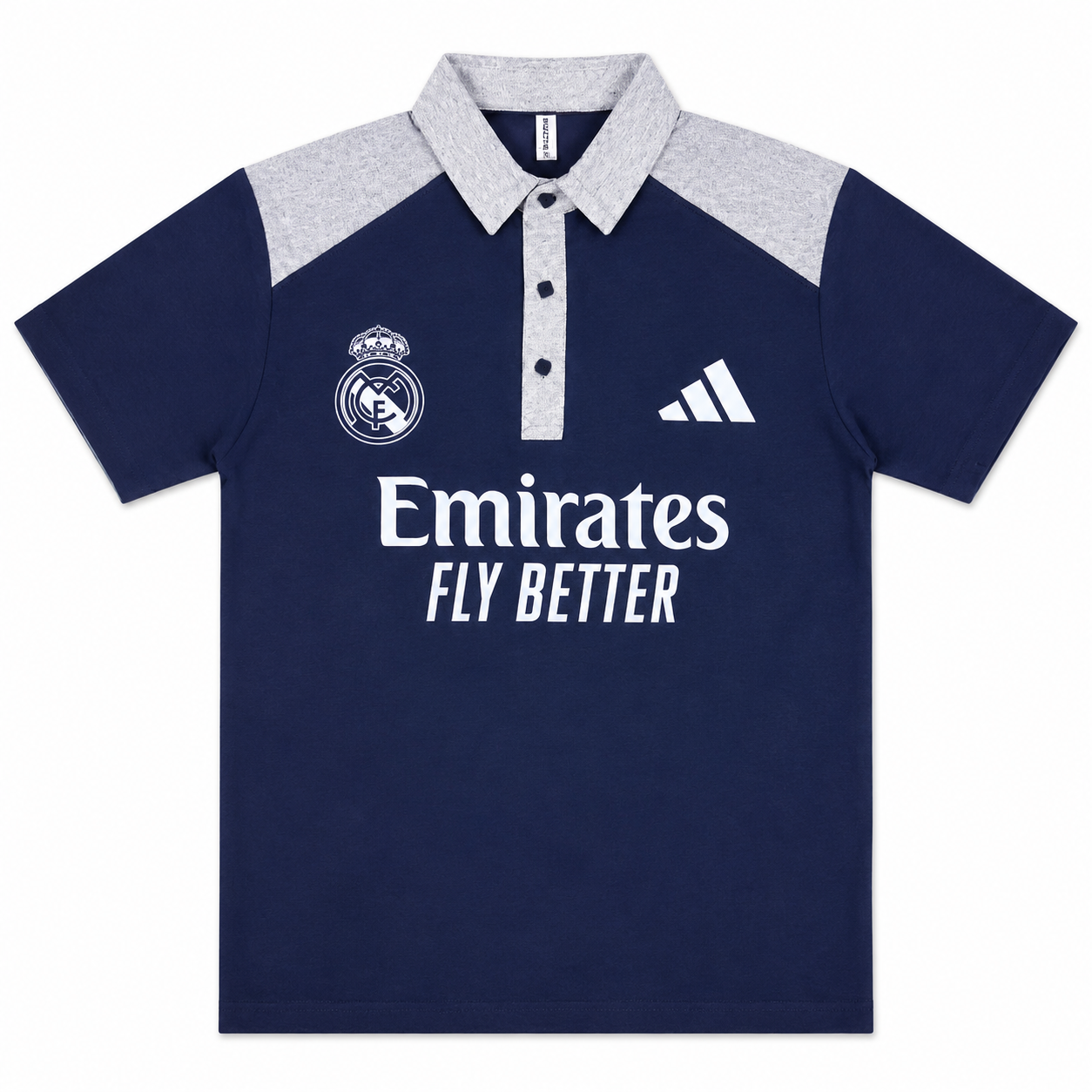 Madrid Legacy Contrast Polo Tee -  Navy Blue