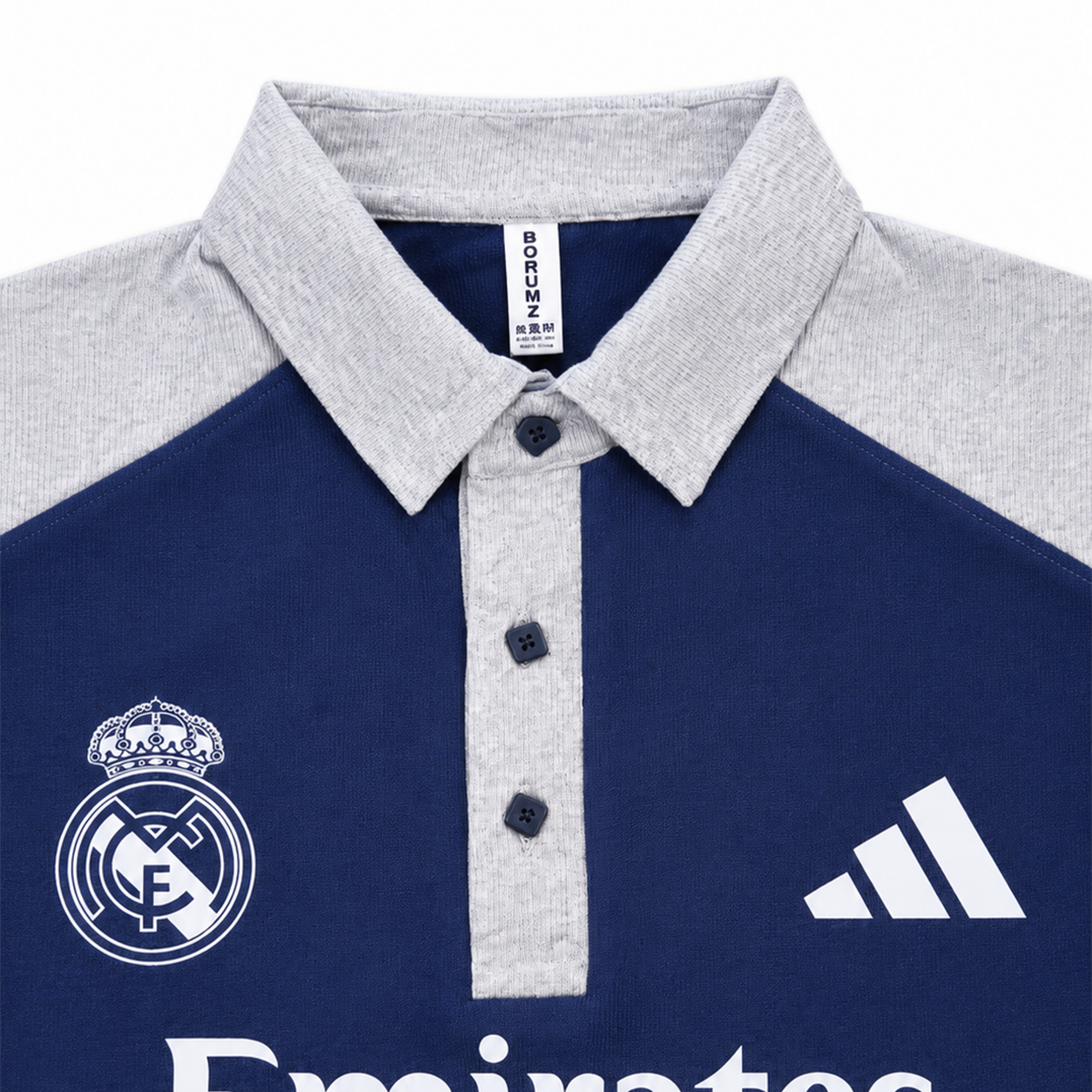Madrid Legacy Contrast Polo Tee -  Navy Blue