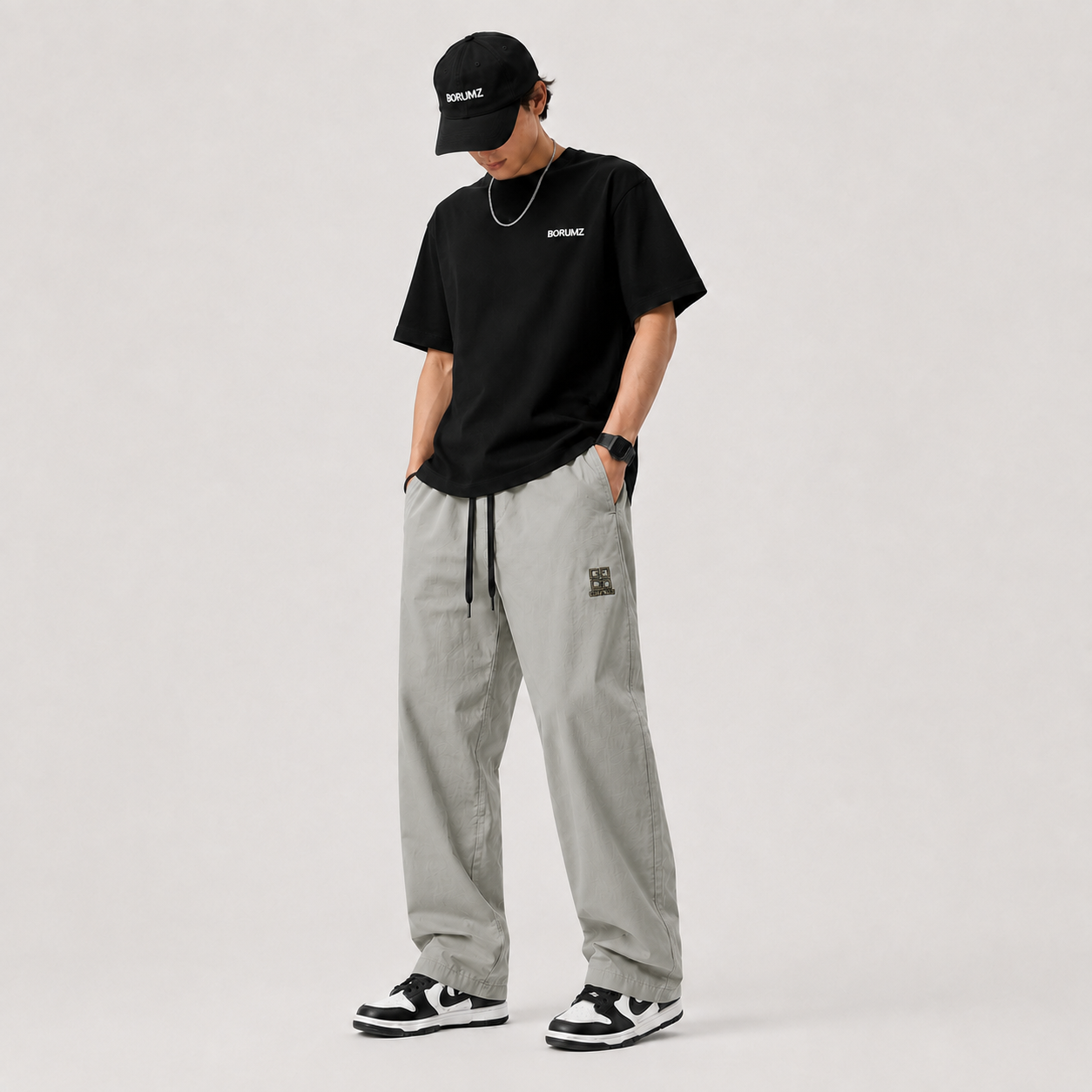 Men’s Baggy Trousers - Dove Grey