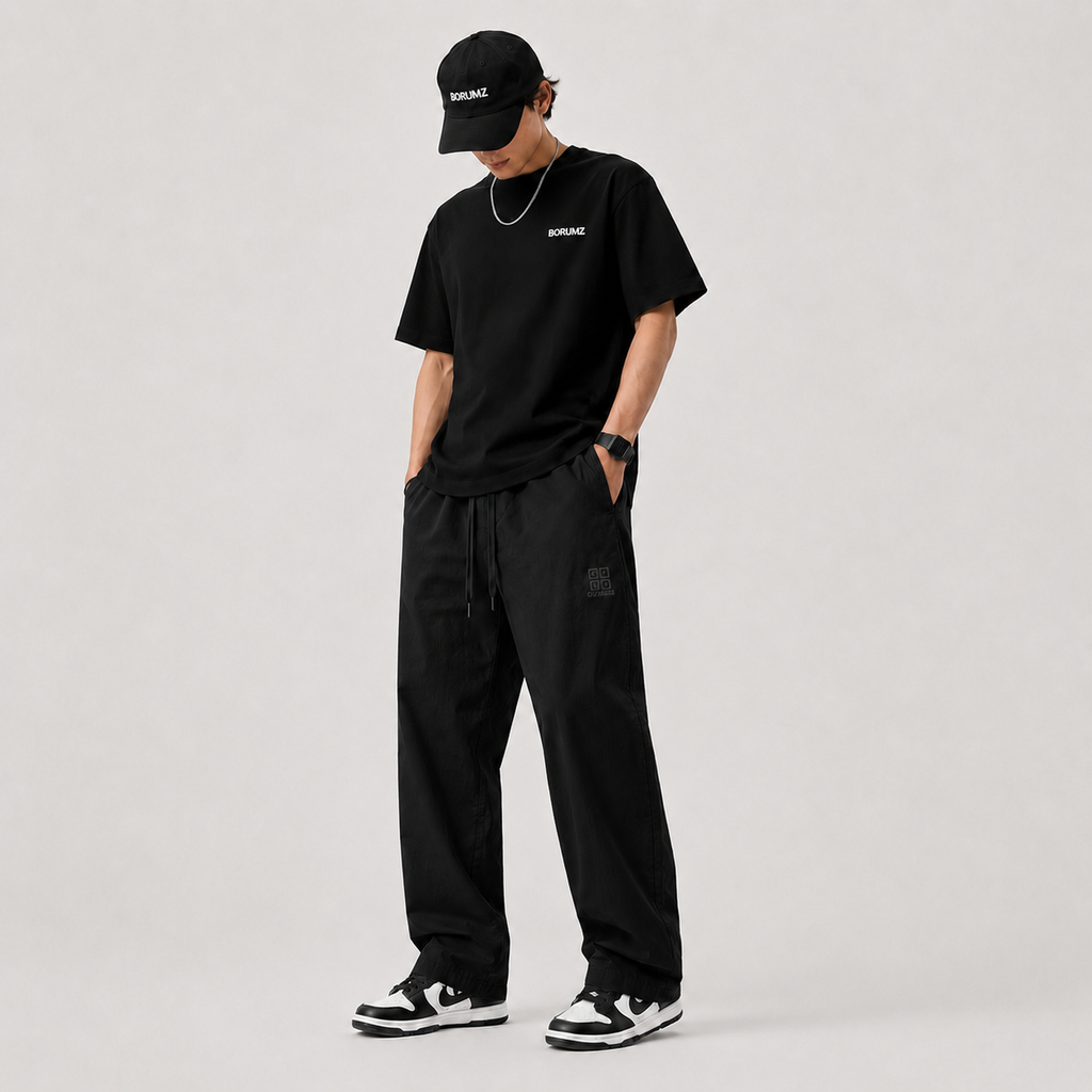 Men’s Baggy Trousers - Jet Black