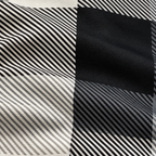 Black Geometric Check Printed Shirt _ Soft & Silky Polyester
