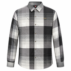 Black Geometric Check Printed Shirt _ Soft & Silky Polyester