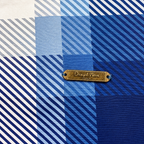Blue Geometric Check Printed Shirt _ Soft & Silky Polyester