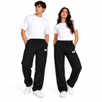 Men’s Relaxed Straight-Leg Track Pants – Black