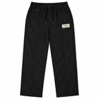 Men’s Relaxed Straight-Leg Track Pants – Black