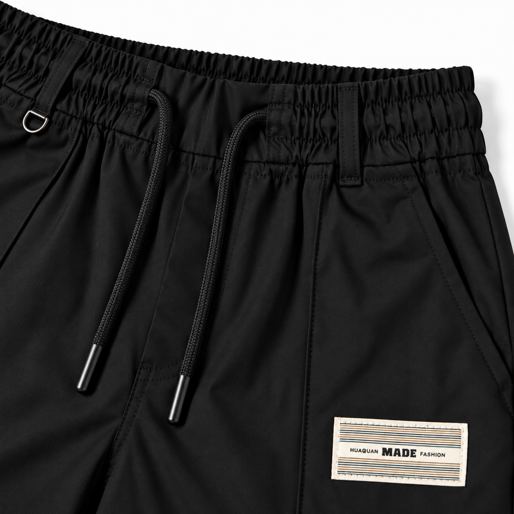 Men’s Relaxed Straight-Leg Track Pants – Black