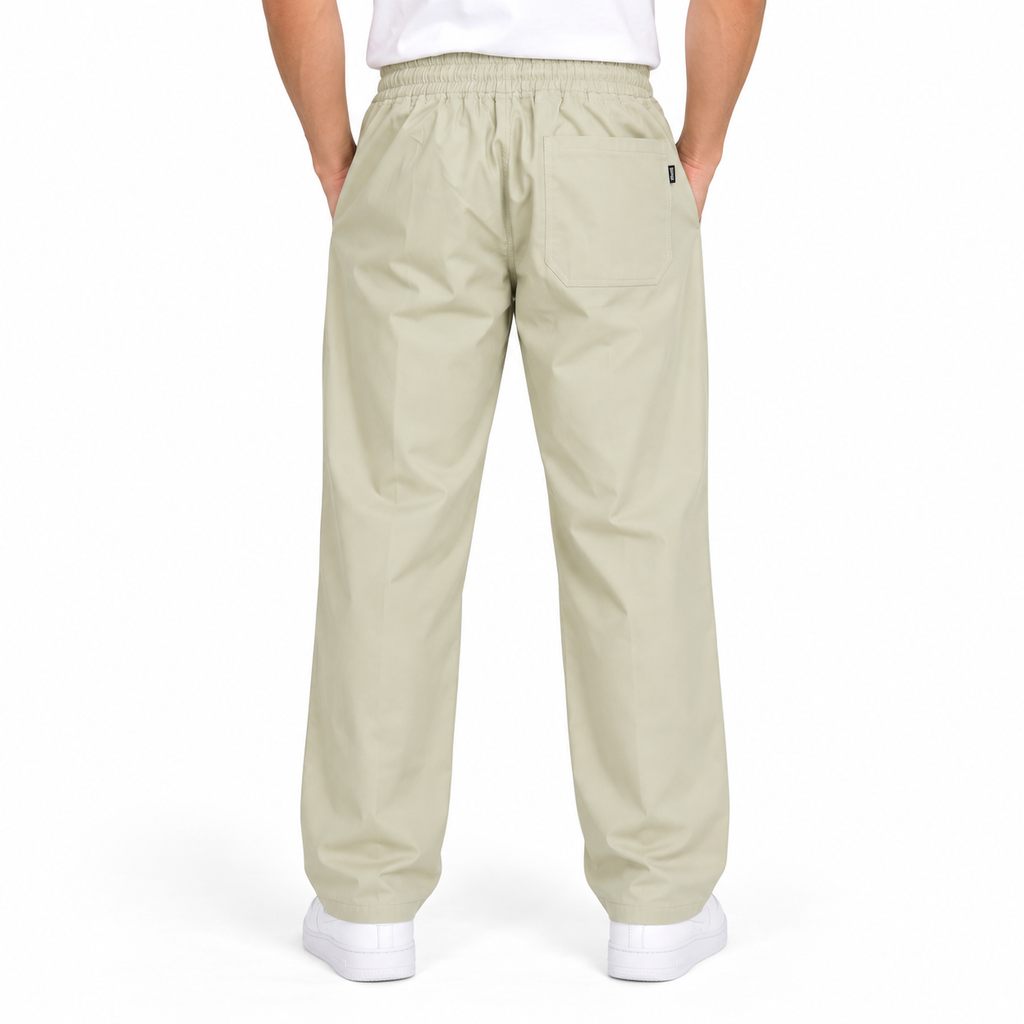 Men’s Relaxed Straight-Leg Track Pants – Light Stone