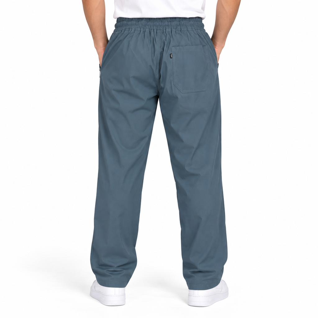 Men’s Relaxed Straight-Leg Track Pants – Slate Blue