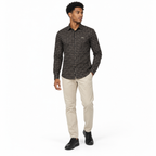 Midnight Charcoal Gingham Checkered Shirt | Slim Fit