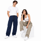 Relaxed Fit Wide-Leg Cargo Pants – Unisex