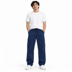 Relaxed Fit Wide-Leg Cargo Pants – Unisex