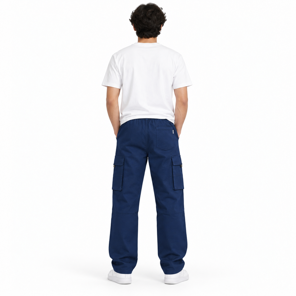 Relaxed Fit Wide-Leg Cargo Pants – Unisex