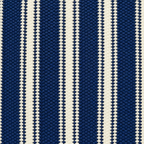 Navy & White Striped Knit Polo Sweatshirt – Unisex