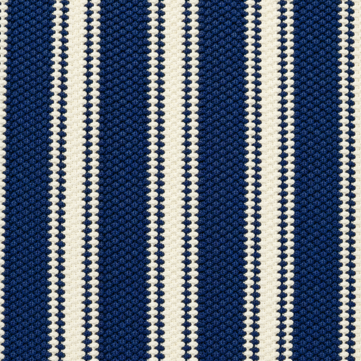 Navy & White Striped Knit Polo Sweatshirt – Unisex