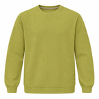 Olive Lime Green Waffle Textured Crewneck Sweatshirt – Unisex