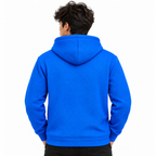 Royal Blue Basket-Weave Textured Pullover Hoodie – Unisex