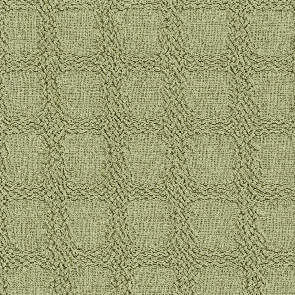 Sage Green Textured Check Polo Shirt – Unisex Long Sleeve