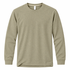 Sage Khaki Geometric Textured Crewneck Sweatshirt – Unisex