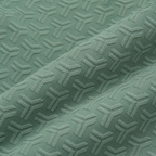Sage Green Jacquard Quarter-Zip Full Sleeve Tee | Relaxed Fit