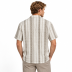 Sandstone Beige Heritage Cuban Shirt | Boxy Fit