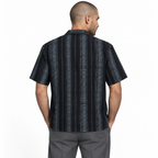Sandstone Black Heritage Cuban Shirt | Boxy Fit