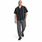 Sandstone Black Heritage Cuban Shirt | Boxy Fit