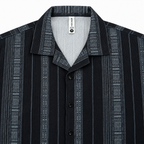 Sandstone Black Heritage Cuban Shirt | Boxy Fit