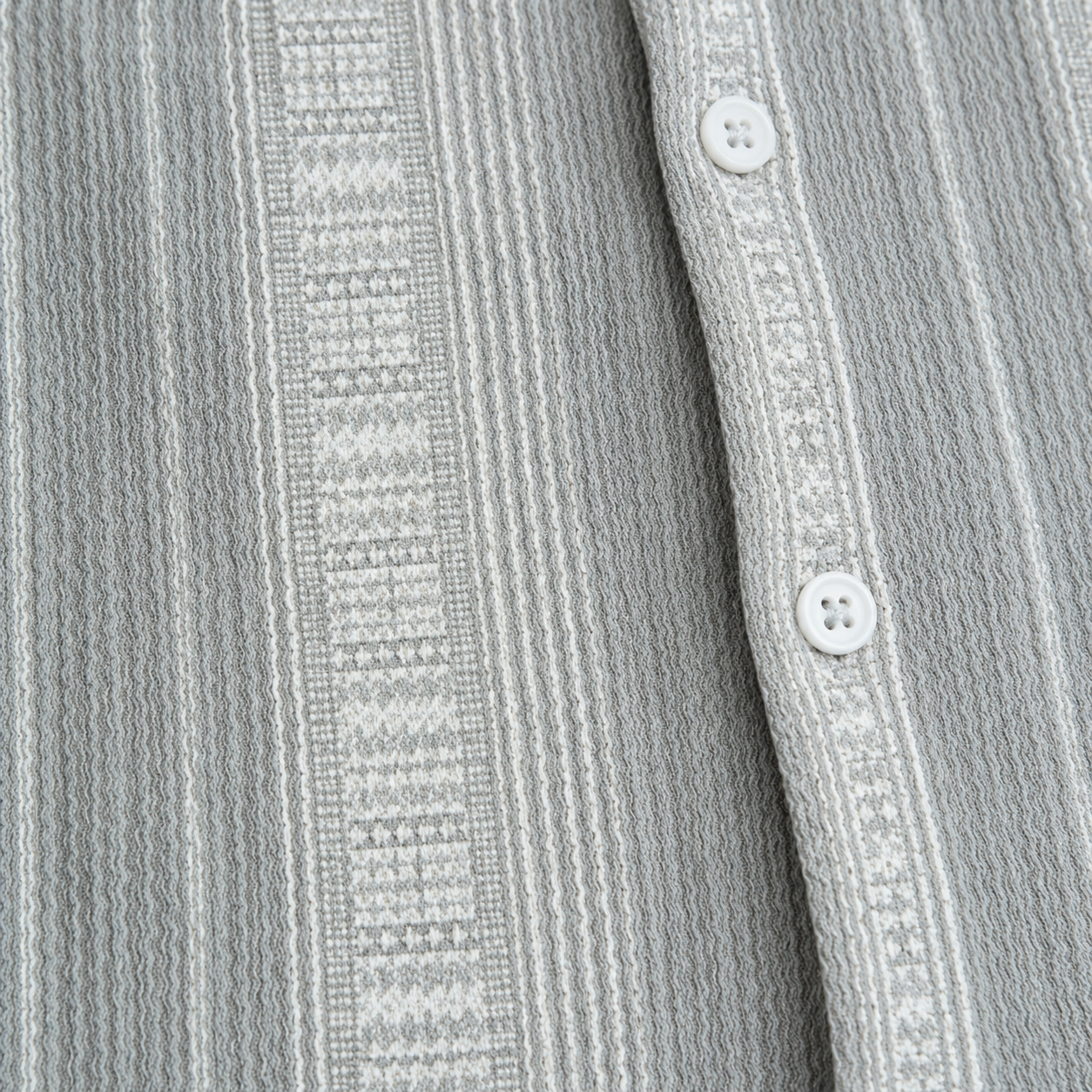 Sandstone Grey Heritage Cuban Shirt | Boxy Fit