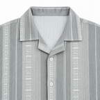 Sandstone Grey Heritage Cuban Shirt | Boxy Fit