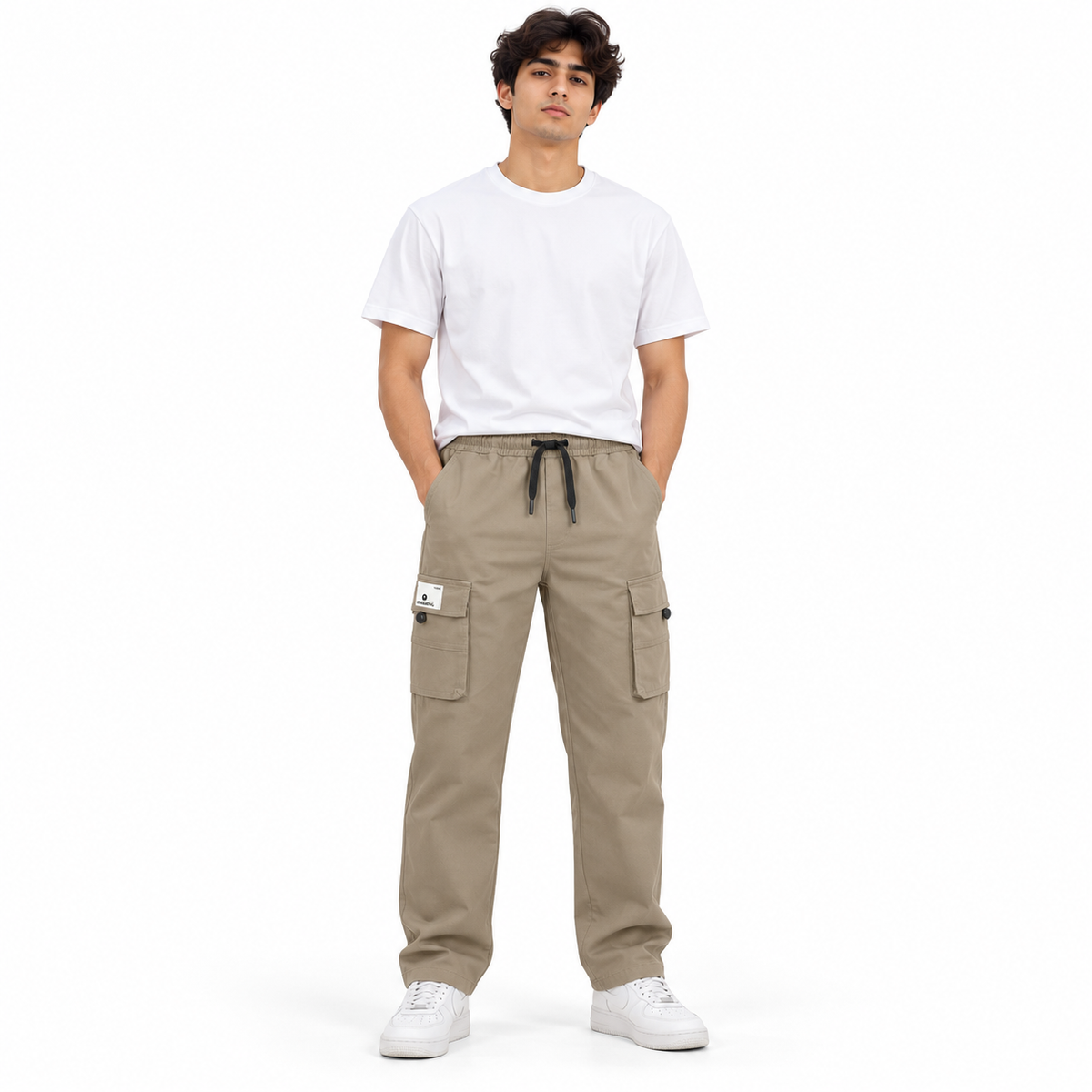 Relaxed Fit Wide-Leg Cargo Pants – Unisex