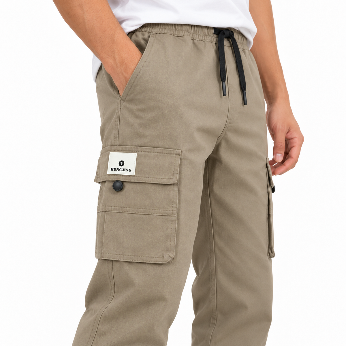 Relaxed Fit Wide-Leg Cargo Pants – Unisex