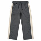 Textured Wide-Leg Track Pantt – Grey