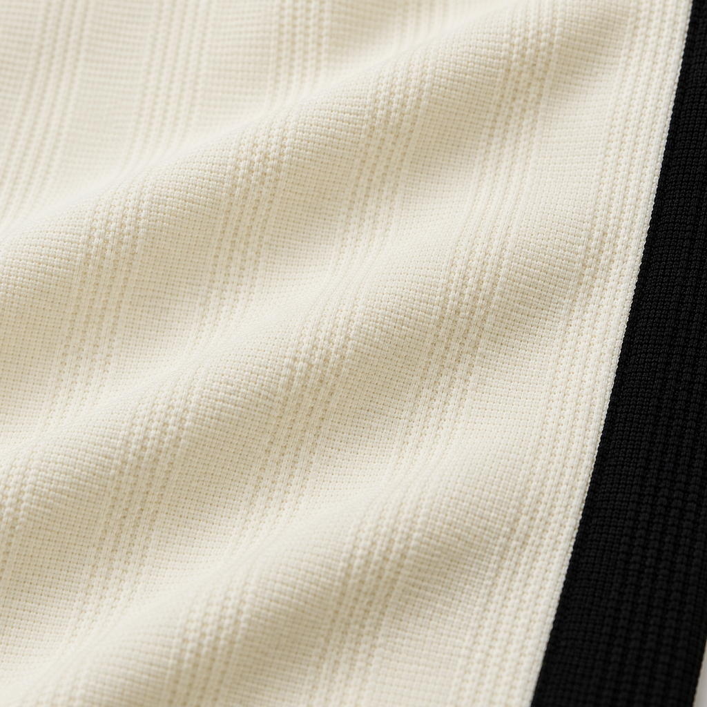 Textured Wide-Leg Track Pantt – Off white