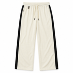Textured Wide-Leg Track Pantt – Off white