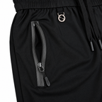 Unisex Lightweight Straight-Leg Track Pants – Black