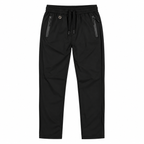 Unisex Lightweight Straight-Leg Track Pants – Black