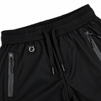 Unisex Lightweight Straight-Leg Track Pants – Black