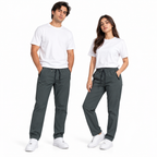 Unisex Lightweight Straight-Leg Track Pants – Charcol Grey