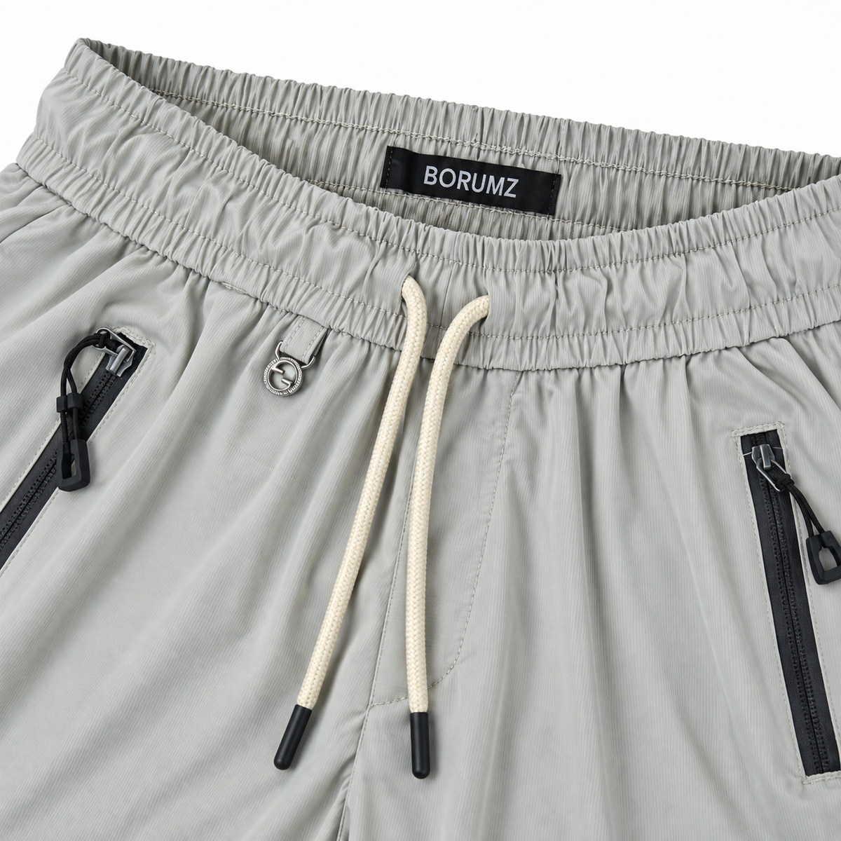 Unisex Lightweight Straight-Leg Track Pants – Light Grey