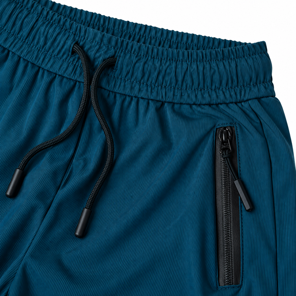 Unisex Lightweight Straight-Leg Track Pants – Petrol Blue