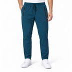 Unisex Lightweight Straight-Leg Track Pants – Petrol Blue