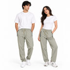 Unisex Lightweight Straight-Leg Track Pants – Sage Grey