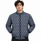 Horseshoe Monogram Jacquard Zip-Up Jacket